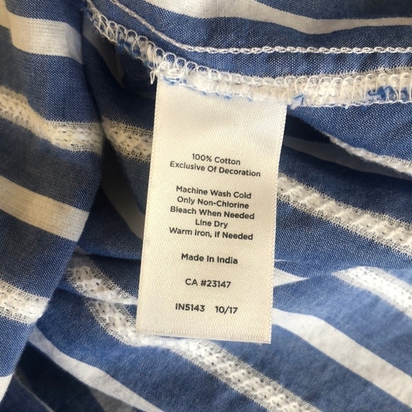 Talbots striped popover top with lace size… - Picture 6 of 6